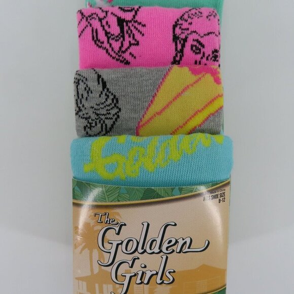 Bioworld Golden Girls 6 Pair Casual Crew Socks Mens 8-12 UPC 013244587602 NEW - Picture 4 of 14